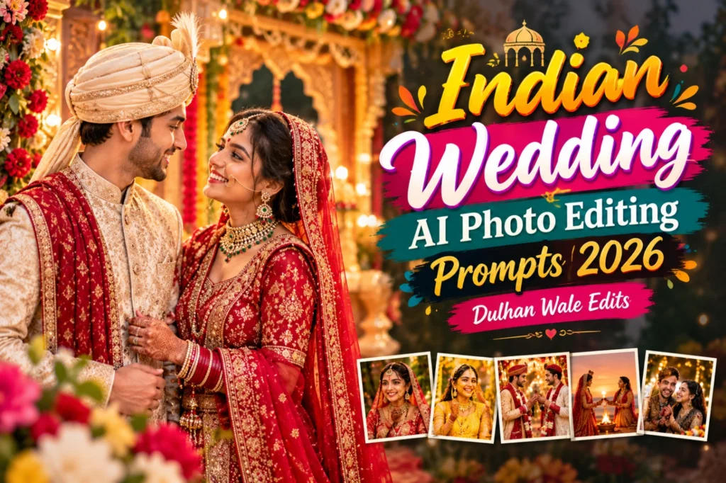 Indian Wedding AI Photo Editing Prompts 2026: Dulhan Wale Edits